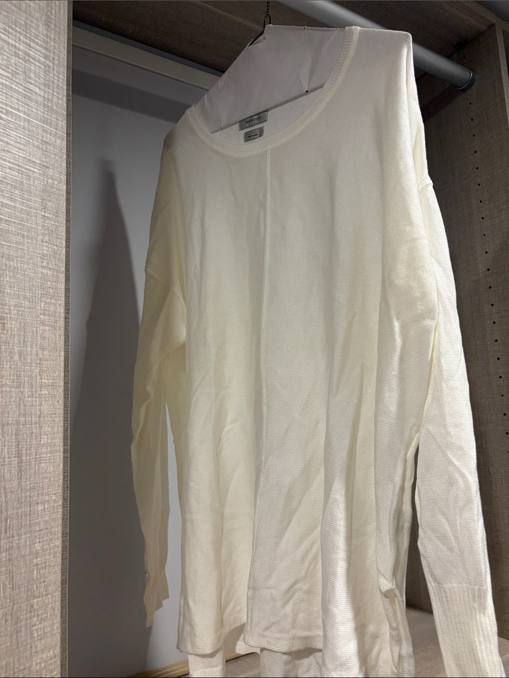 Van Heusen Cream Crewneck Women's Sweater
